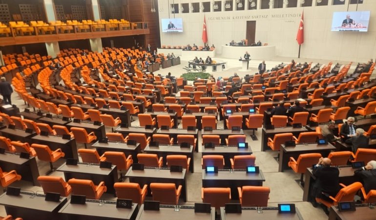 TBMM Genel Kurulu…. Yeni Yol’un İsrail’in Gazze saldırılarının milli güvenlik ve dış politikaya ilişkin yansımalarıyla ilgili araştırma önerisi AK Parti ve MHP oylarıyla reddedildi