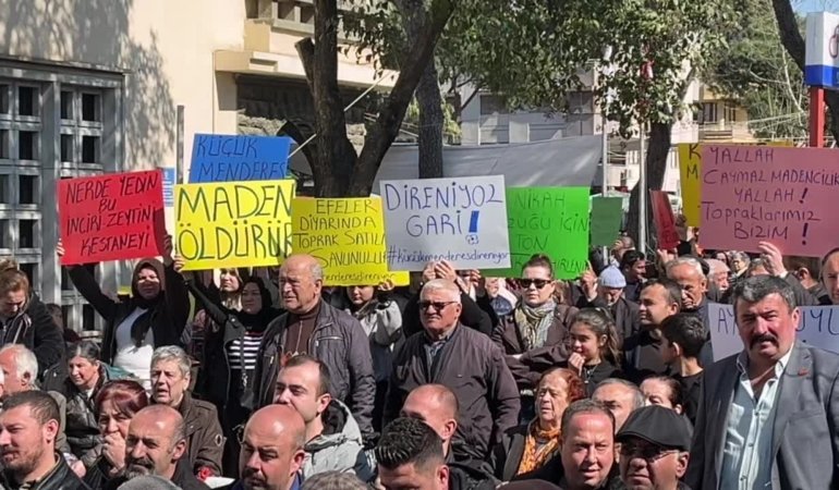 Küçük Menderes Havzası’nda altın madeni ihalesine bölge sakinlerinden tepki