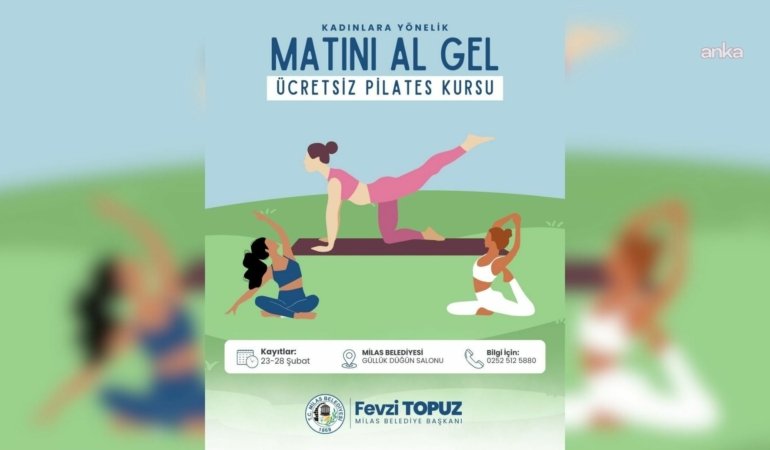 Milas Belediyesi’nden Güllük’te kadınlara yönelik pilates kursu
