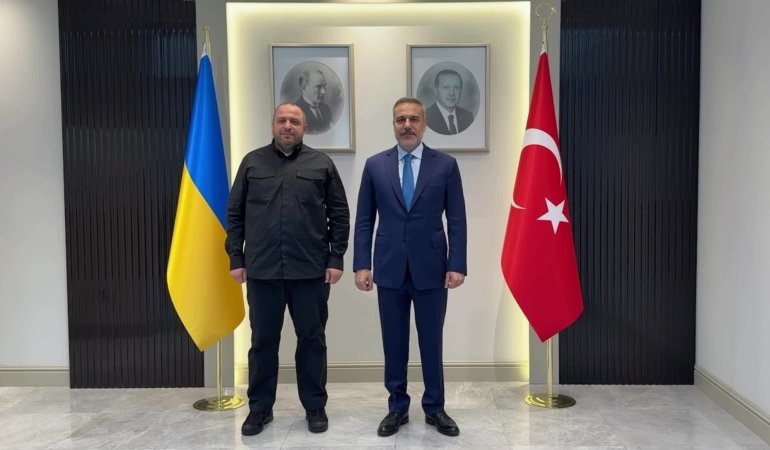 Dışişleri Bakanı Fidan, Ukrayna Milli Güvenlik ve Savunma Konseyi Sekreteri Umerov ile görüştü