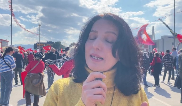 CHP’nin Kocaeli’deki “Millet İradesine Sahip Çıkıyor” mitingi… EMEP’li Erkan: “Ekmek, barış ve özgürlük taleplerimizle birleşelim”