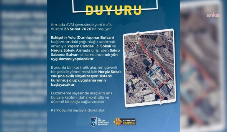 Ankara Büyükşehir Belediyesi’nden AVM trafiğini azaltmaya yönelik çalışma: Yarın itibarıyla tek yön uygulaması başlıyor