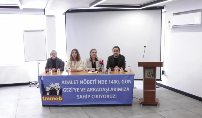 Gezi için Adalet Nöbeti’nin 1400. günü… TMMOB İstanbul İKK Sekreteri Usta: “Gezi’yi, Gezi Davası’nda tutsak edilen arkadaşlarımızı savunmaya devam edeceğiz”